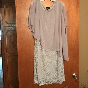 Silver lace dress